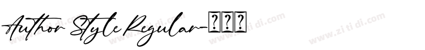 Author Style Regular字体转换
